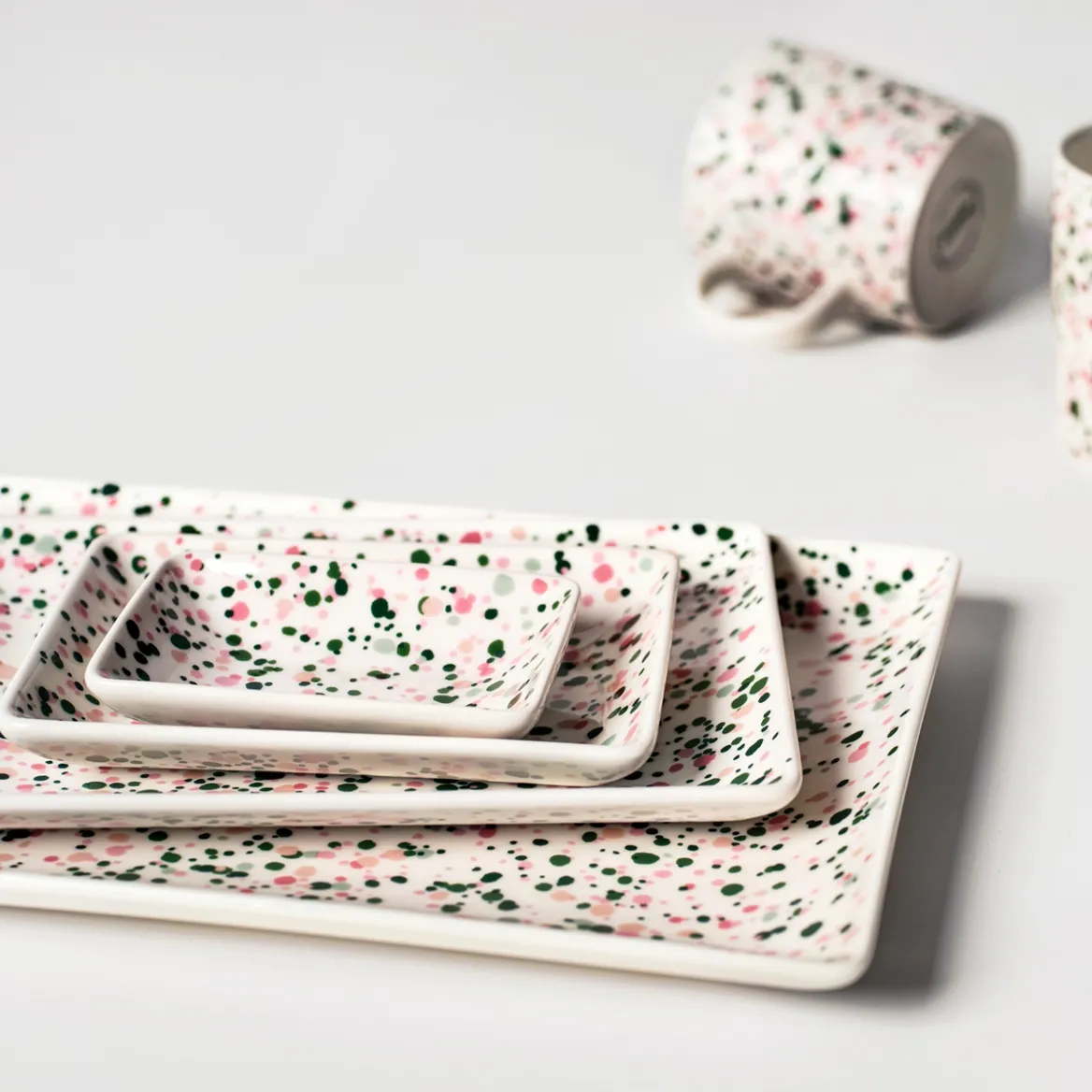 A7 tallrik 7x10cm Helle rosa-grön<IITTALA Online