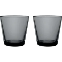 Dricksglas 21cl mörkgrå 2-pack<IITTALA New