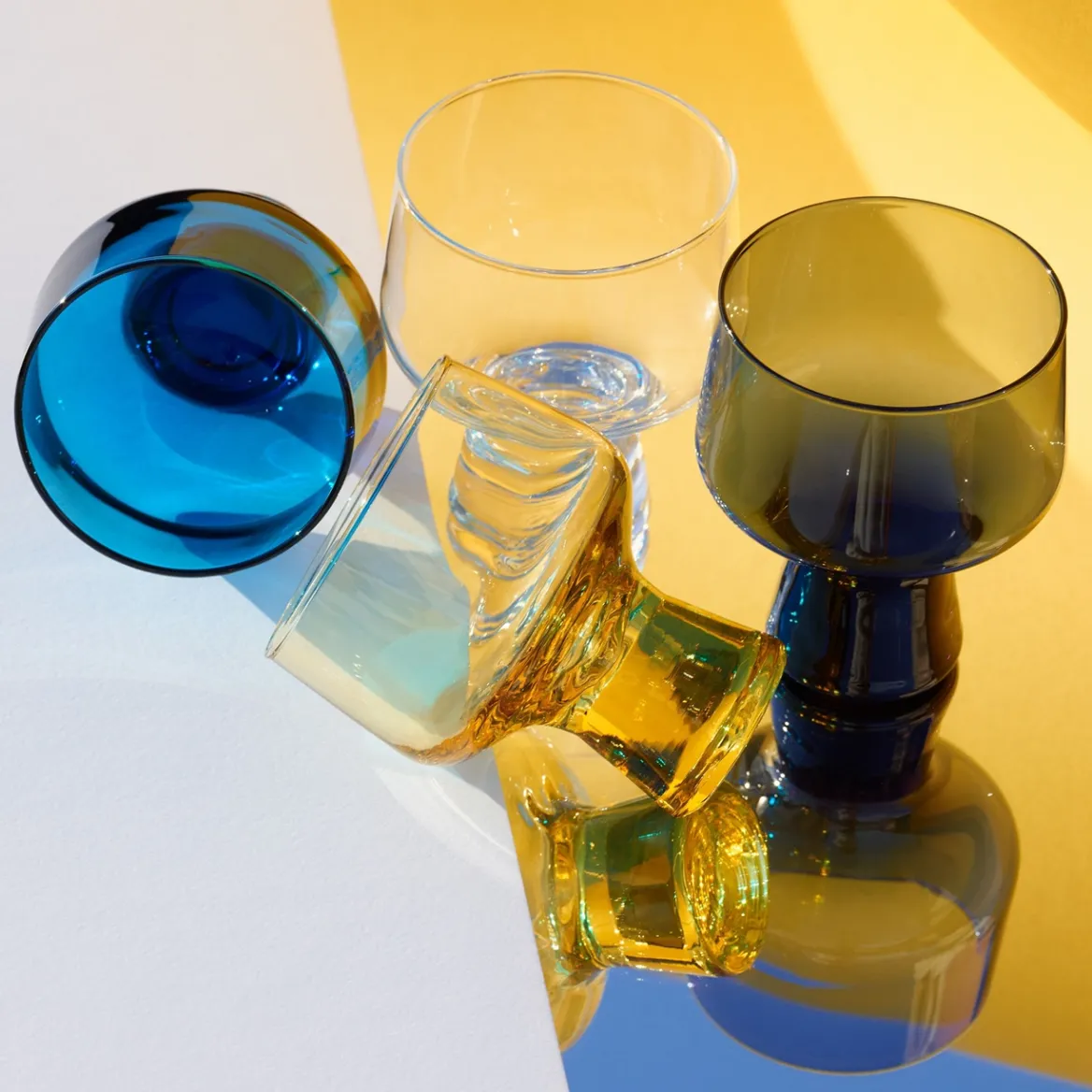 Glas på fot 29cl elektrisk blå 2-pack<IITTALA Discount