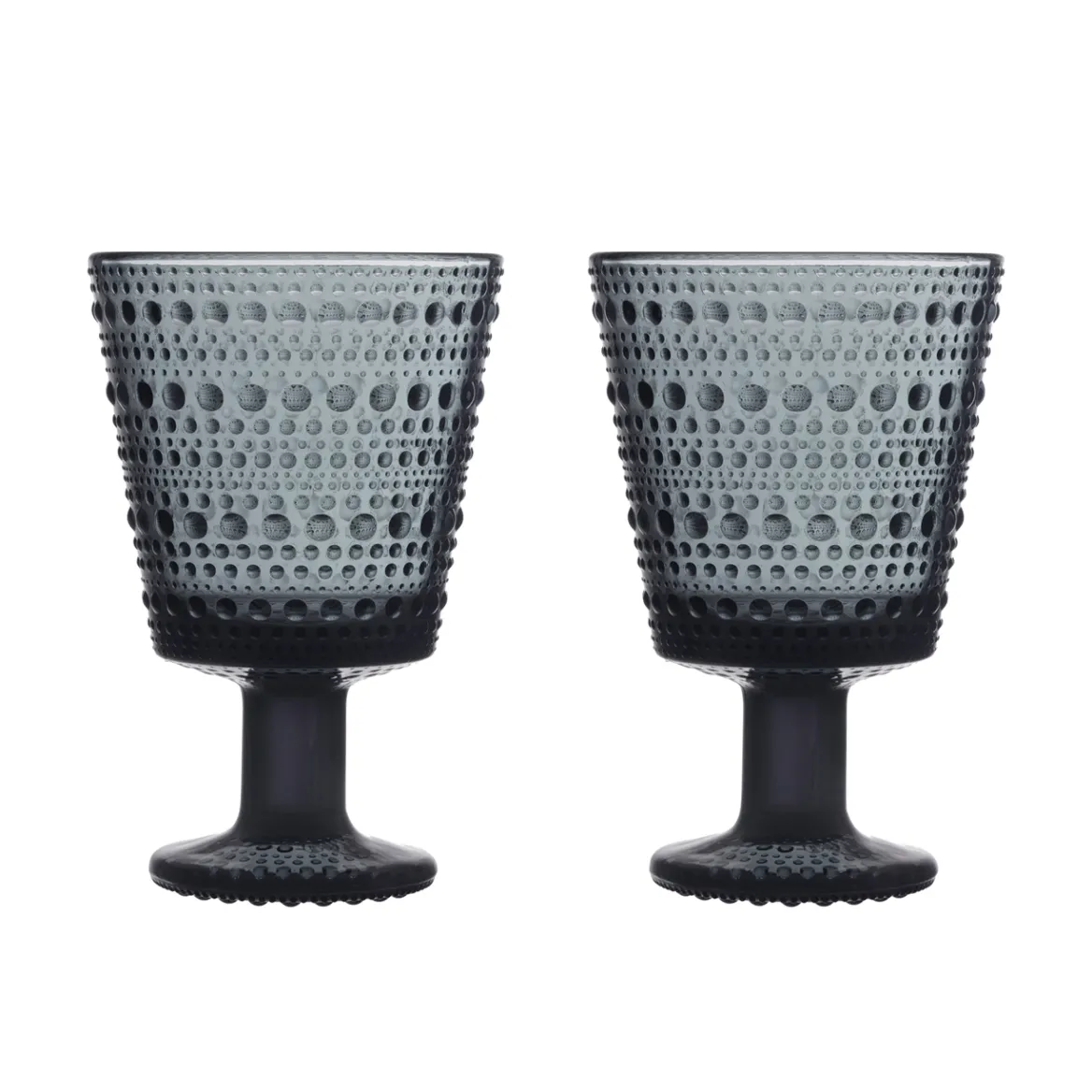 Glas på fot 26cl mörkgrå 2-pack<IITTALA Best