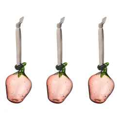 Glasjordgubbe rosa 3st<IITTALA
