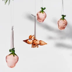 Glasjordgubbe rosa 3st<IITTALA