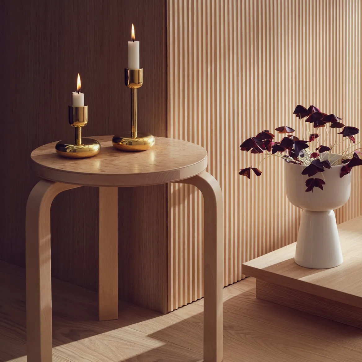 Ljusstake mässing gåvoförpackning 2-pack<IITTALA Hot