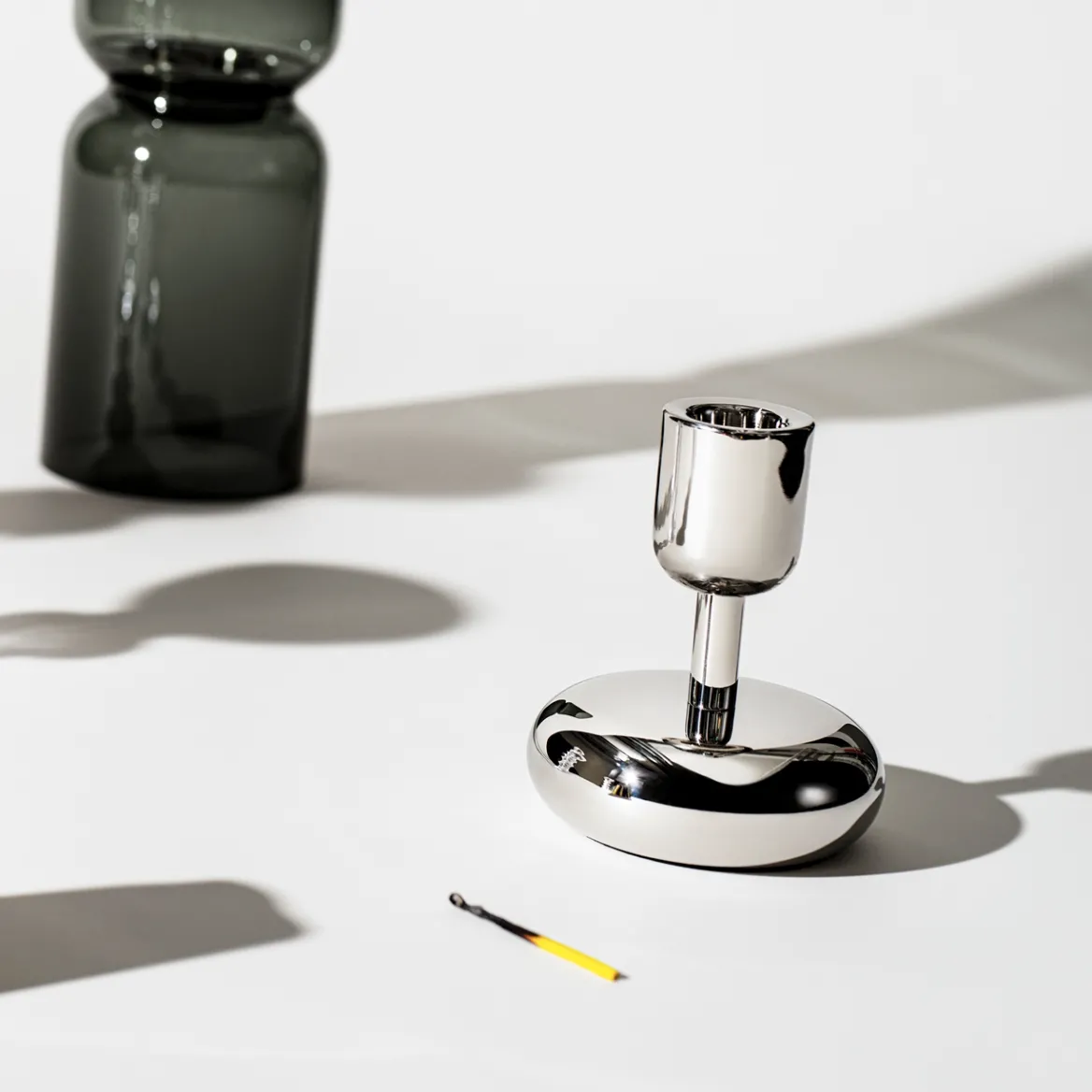 Ljusstalke 107mm steel<IITTALA Online