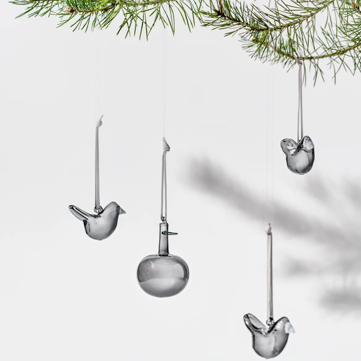 Mini glasfågel grå 3st<IITTALA Sale
