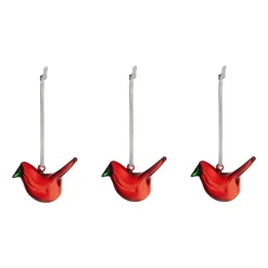 Mini glasfågel röd 3st<IITTALA Discount