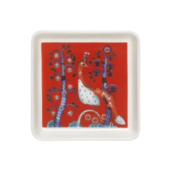 Tallrik kvadrat 12x12cm röd<IITTALA Discount