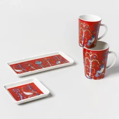 Tallrik kvadrat 12x12cm röd<IITTALA Discount
